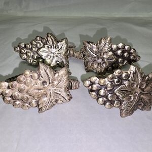 Vintage Grape Leaf Napkin Rings
